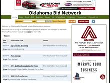 Tablet Screenshot of oklahomabids.com